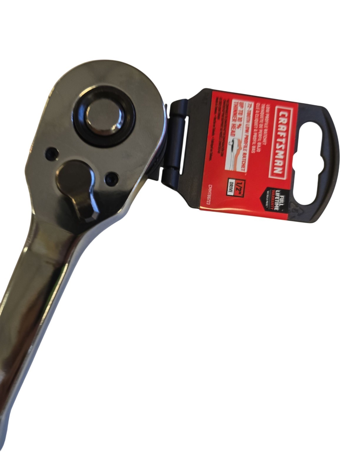 Craftsman CMMT86723 1/2″ Dr Low Profile 72 Tooth Full Polish Ratchet New
