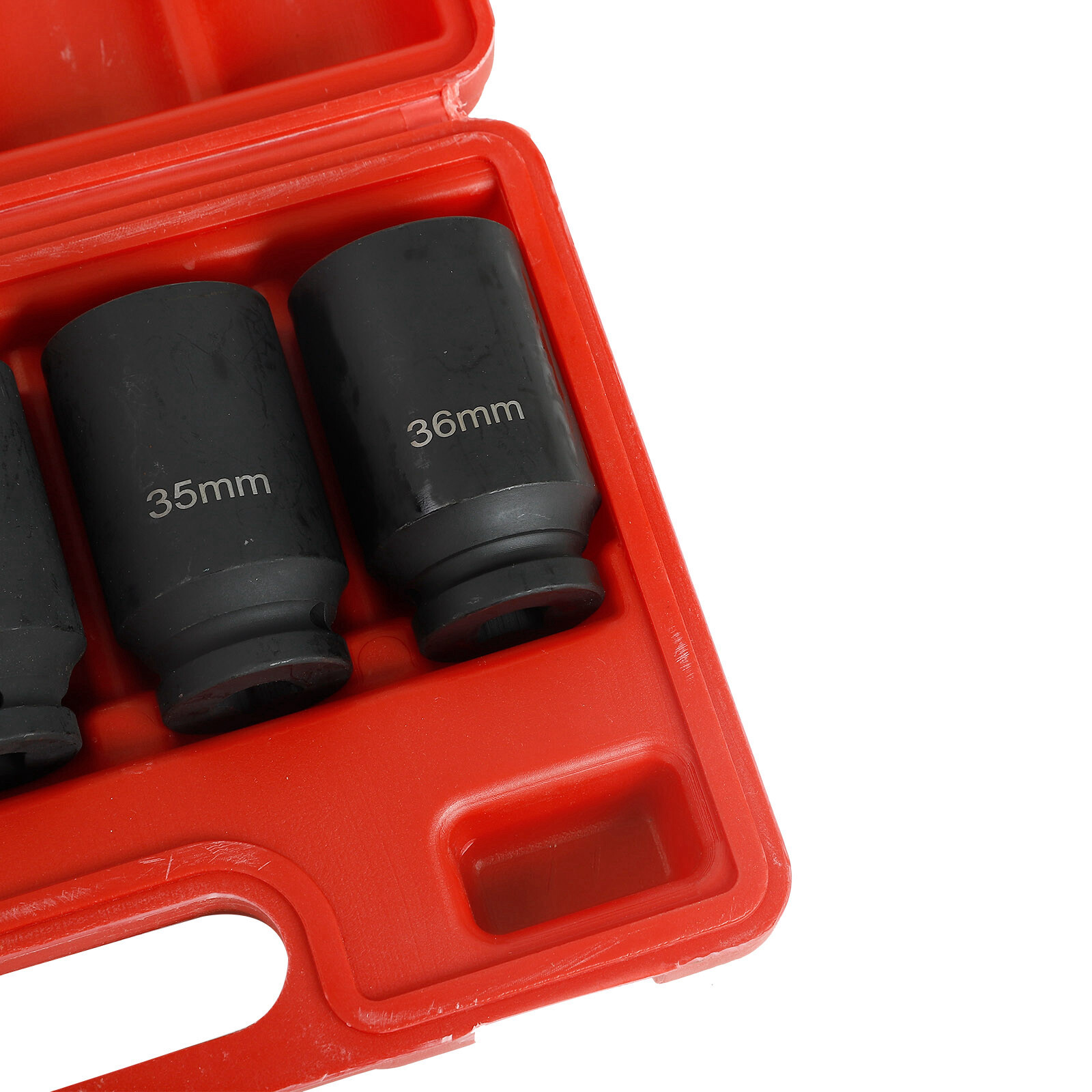 5pcs 12 Point Metric 1/2» Deep Spindle Axle Nut Socket Set 30 32 34 35 36mm