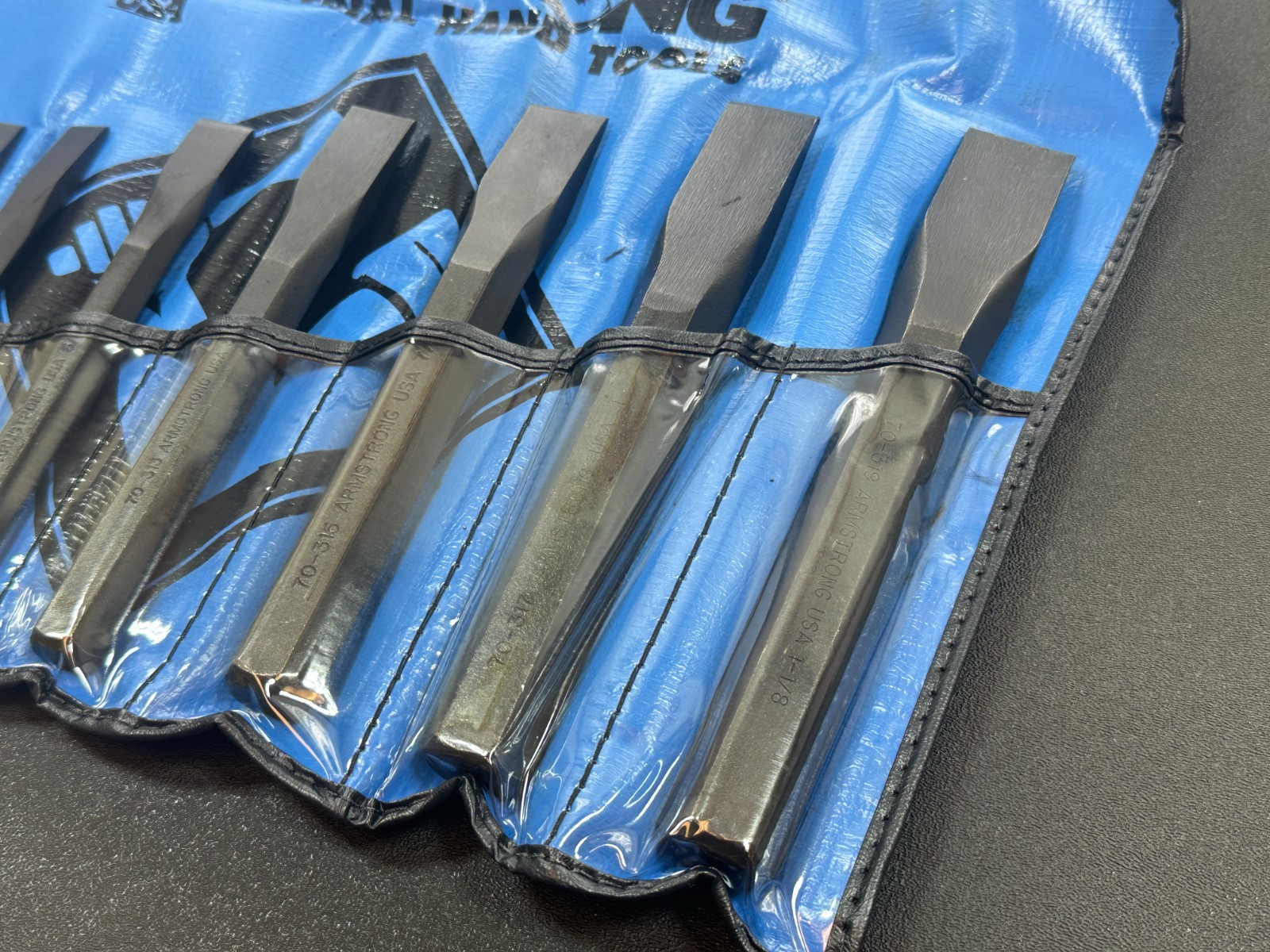 NEW Armstrong Tools USA 70-563 10pc Cold Chisel Set in Kit Bag (Discontinued)