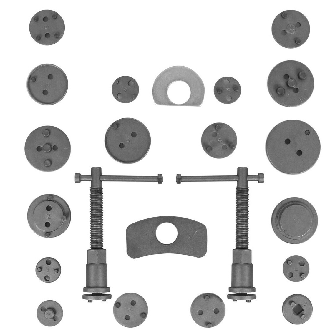 Set 27pcs Universal Disc Brake Caliper Piston Wind Rewind Tool Hooks Gloves Case