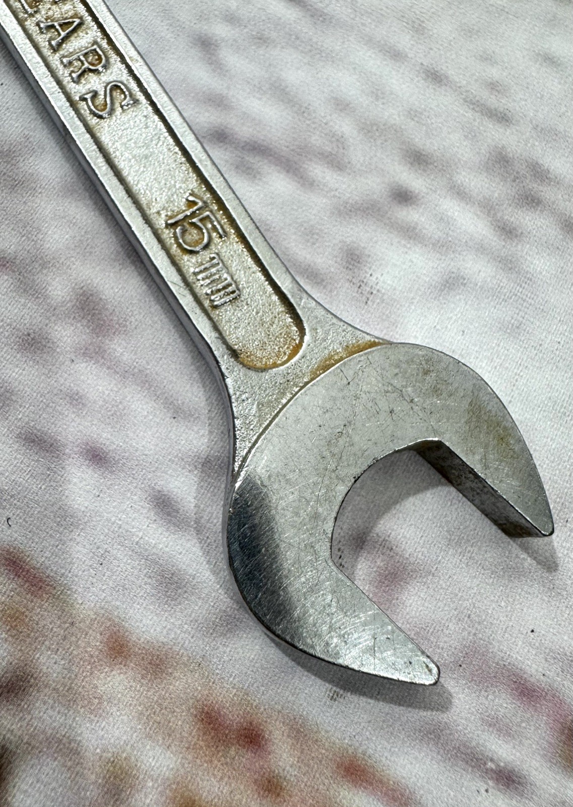 SEARS 13MM X 15MM Metric Double Open End Wrench vintage Tool Craftsmen BF Japan