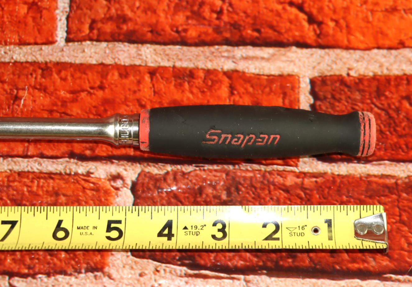Snap-on Tools USA 3/8″ Drive RED Soft Grip LONG Fixed Head Ratchet FHL80