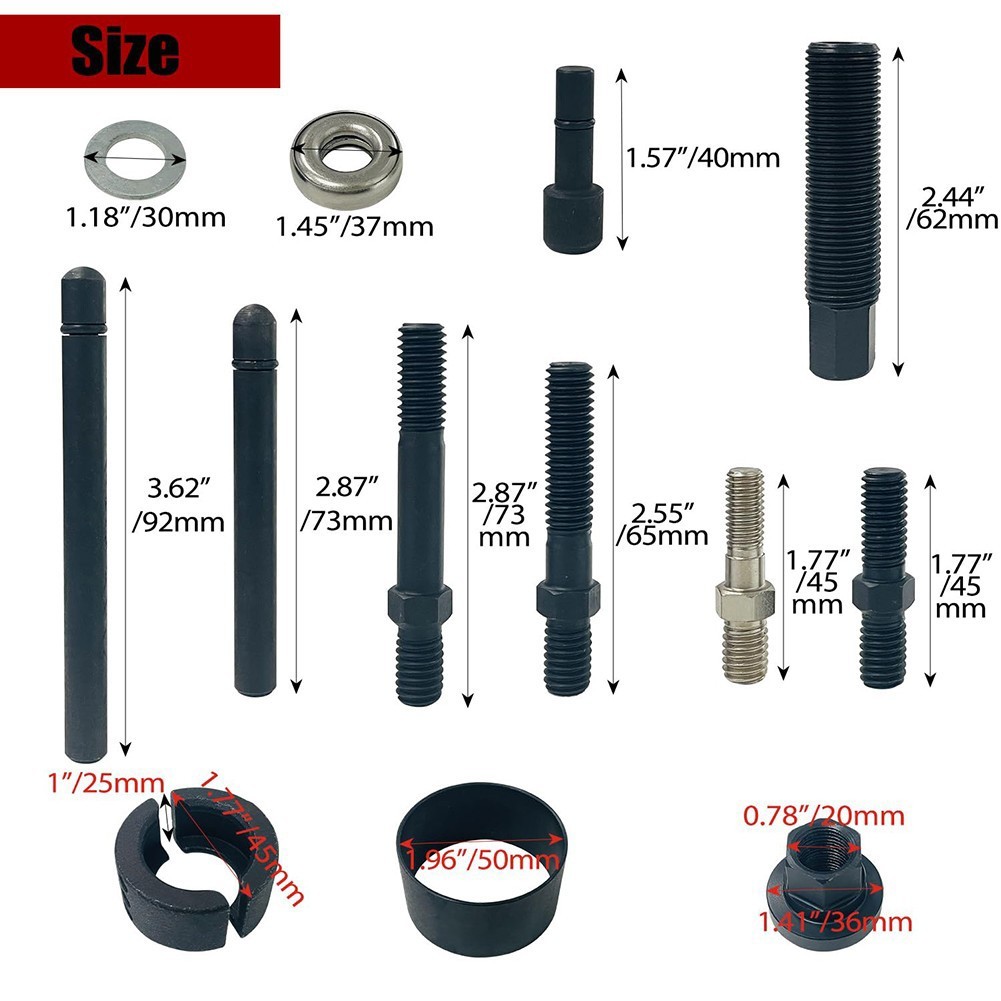 13 PCS Pulley Puller and Installer Power Steering Pump Remover Alternator Kit