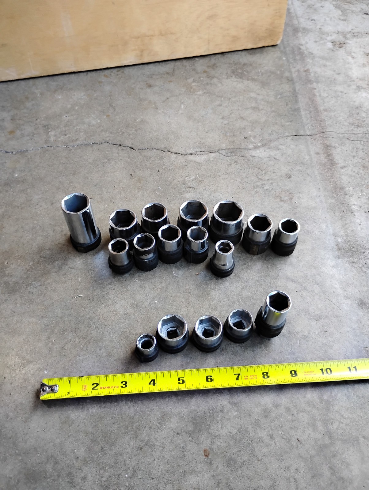 17 Rare Craftsman 1/2″ & 3/8″ Drive Black Band Stainless Steel Socket Set SAE