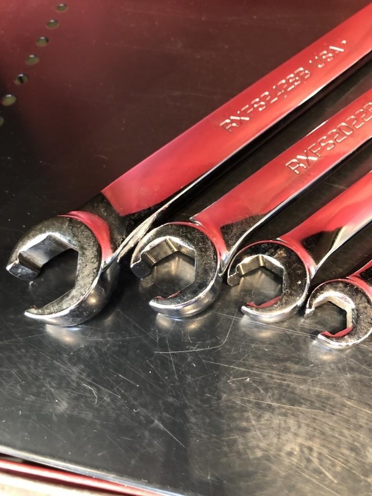 Snap-on RXFS series Flank Drive Double-End Flare Nut Wrench 4Pc Set SAE