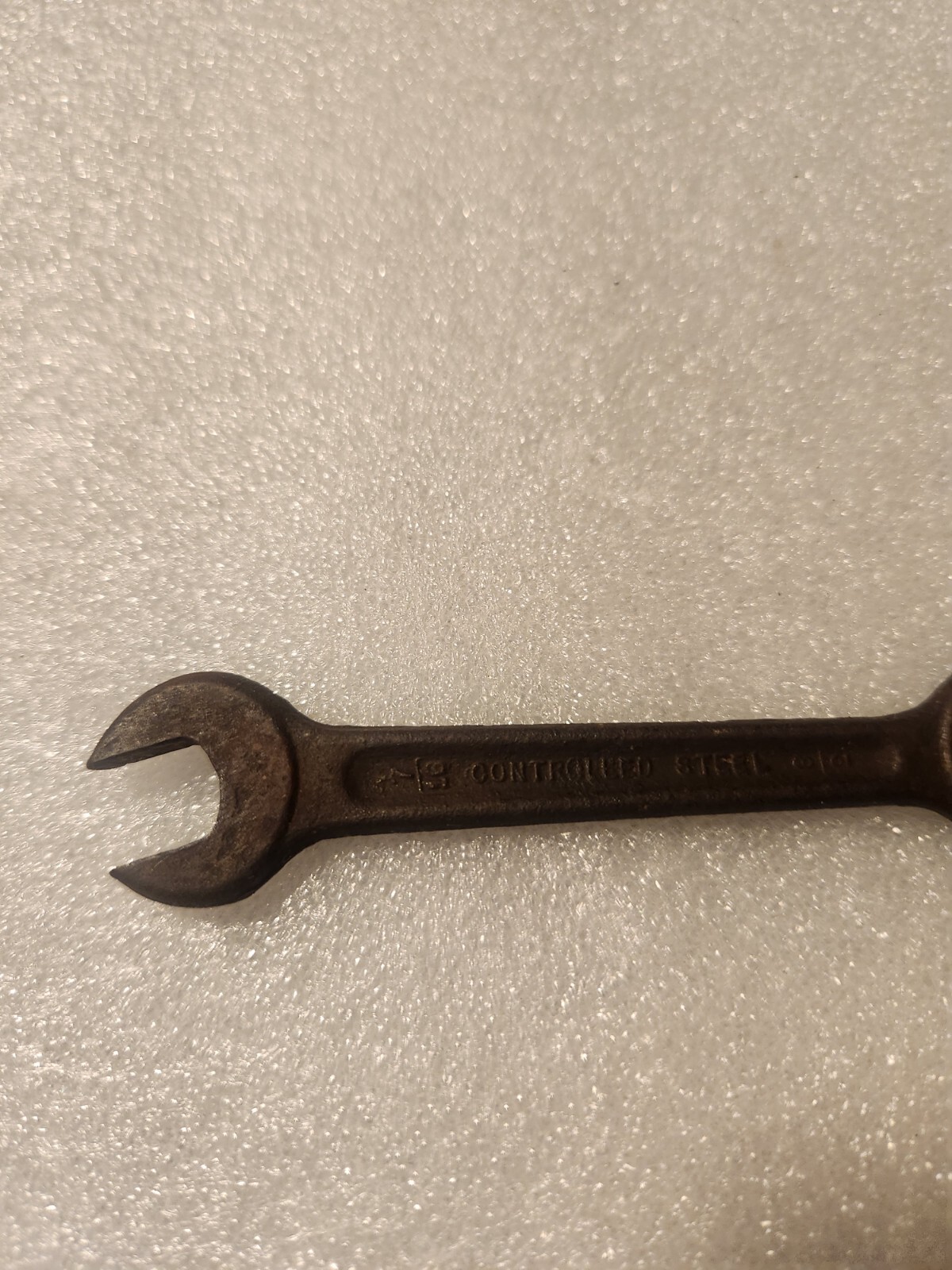 Vintage Drop Forged 7/16″ – 3/8″ Combination Open-Ended Wrench Controlled Steel