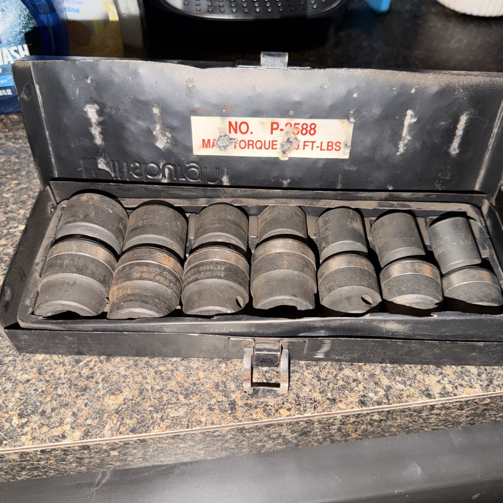 1/2 In. Drive Standard Impact Swivel Socket Set Pittsburgh 5pcs