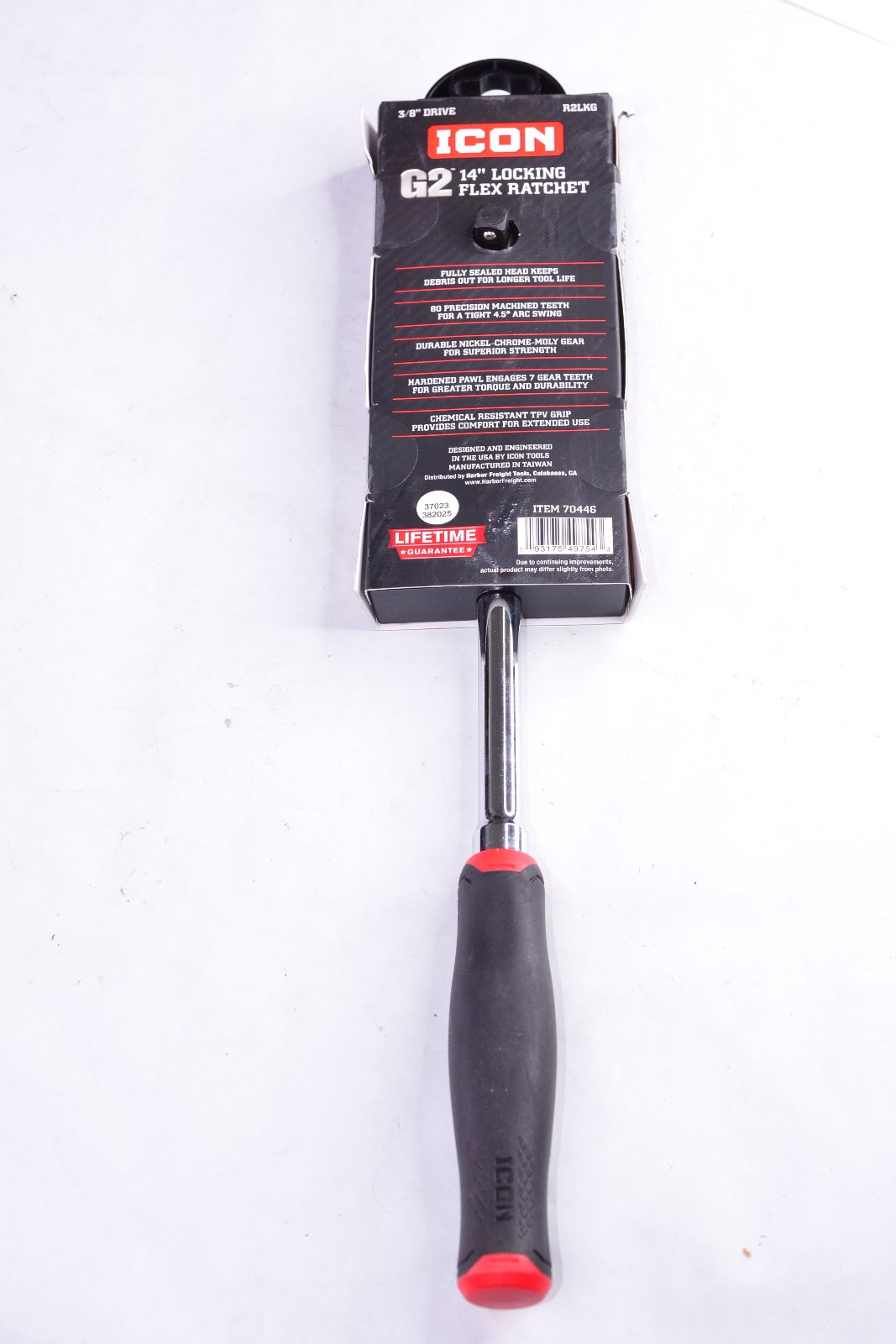 ICON R2LKG 3/8 INCH DRIVE G2 (GEN 2) 14 INCH LOCKING FLEX HEAD RATCHET