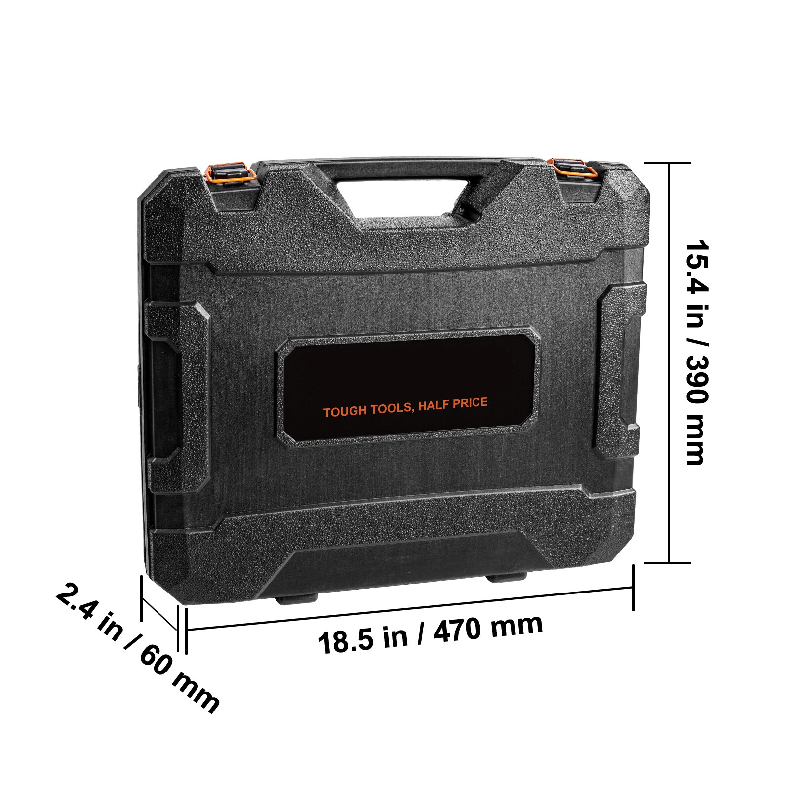 VEVOR Impact Sockets Set 90pcs 6-Point 3/8in Drive Bit Ratchet Tool Kit Case
