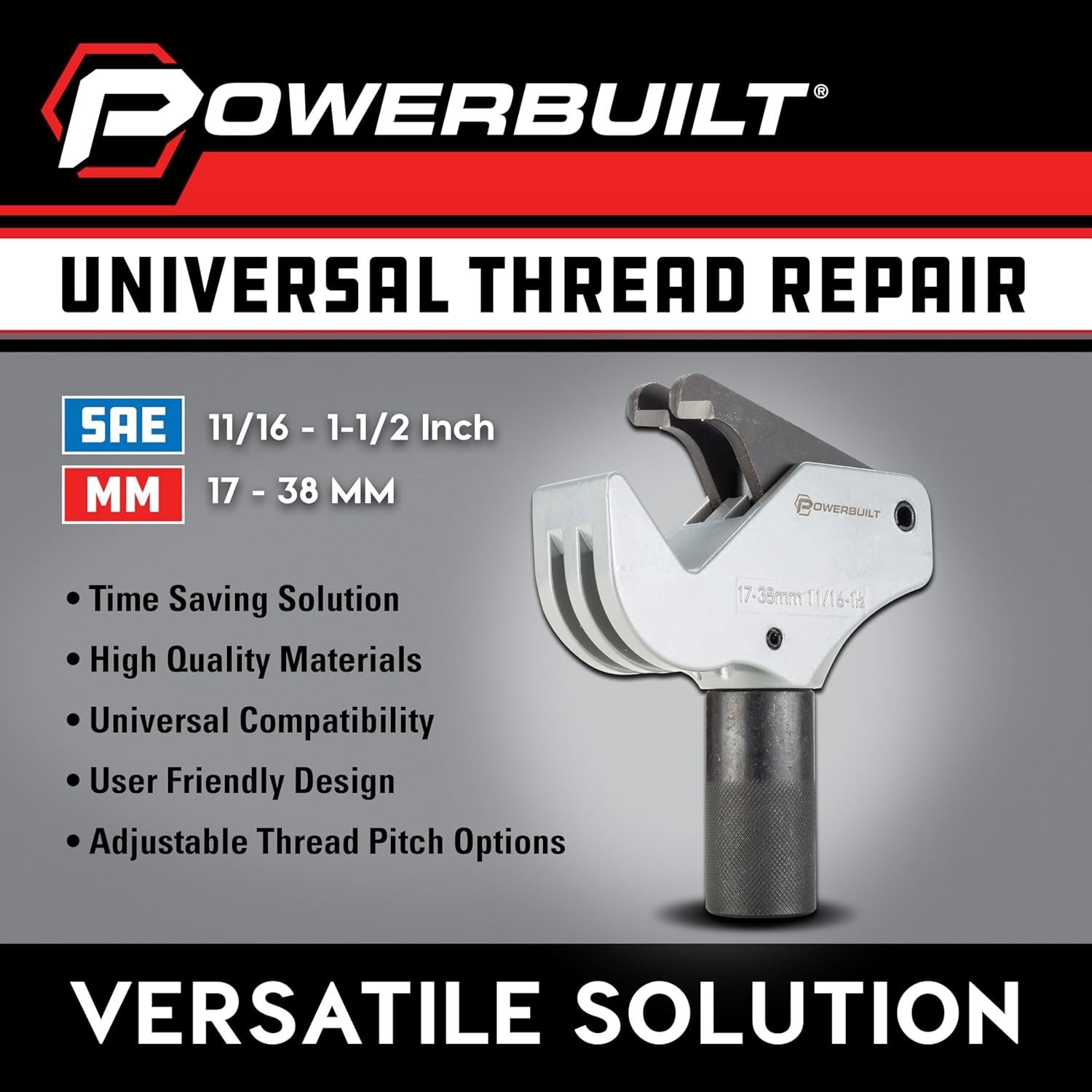 Universal Thread Repair Tool for SAE & Metric – Quickly Fix Damaged Threads