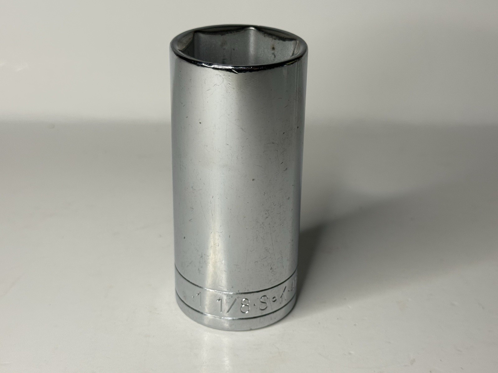 SK Tools 41836 1/2″ Drive 1-1/8″ 6pt Deep Fractional Chrome Socket USA