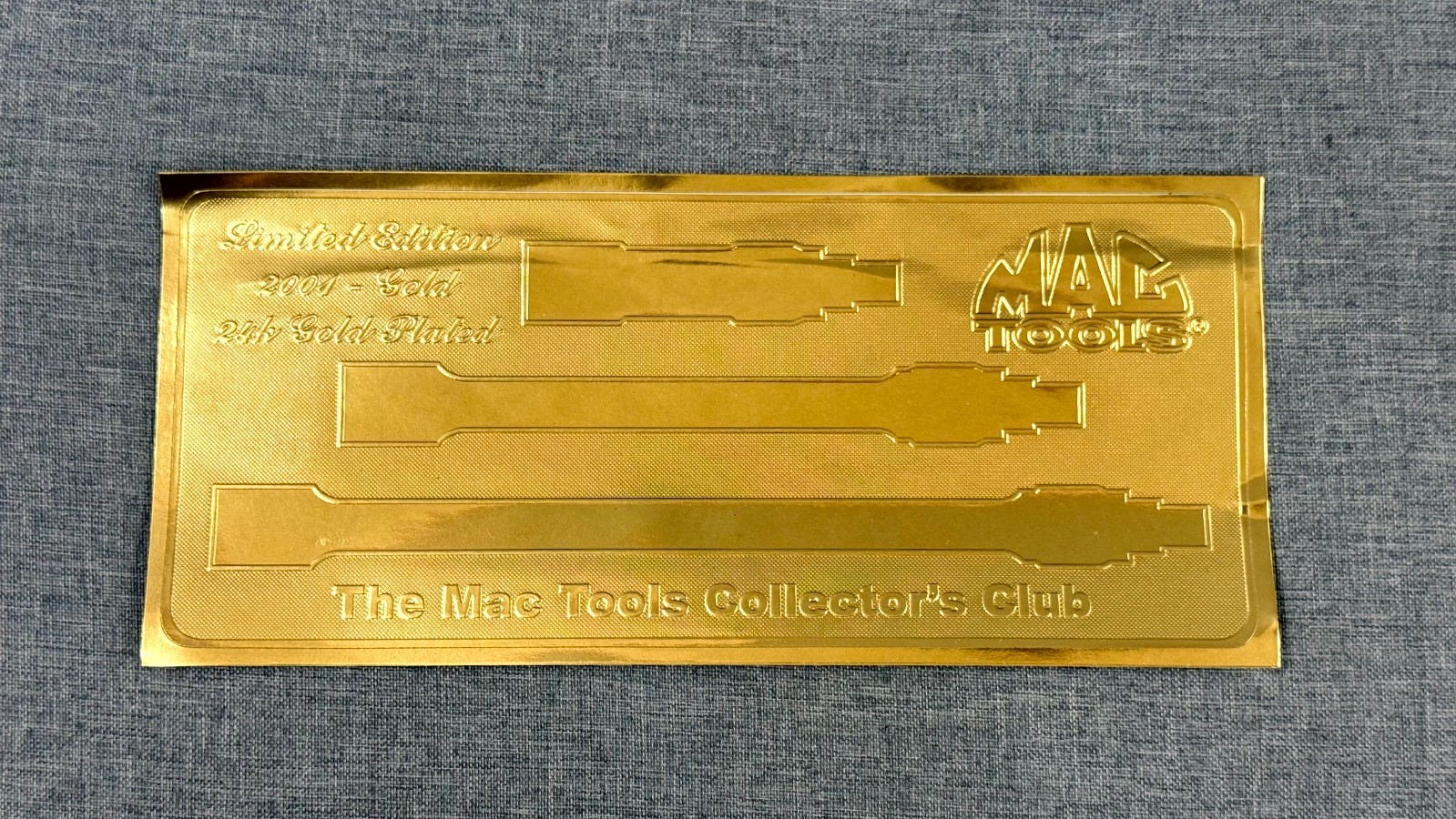 MAC Tools Limited Edition 2001 24k Gold Plated 3 Piece Extension Set USA W/case