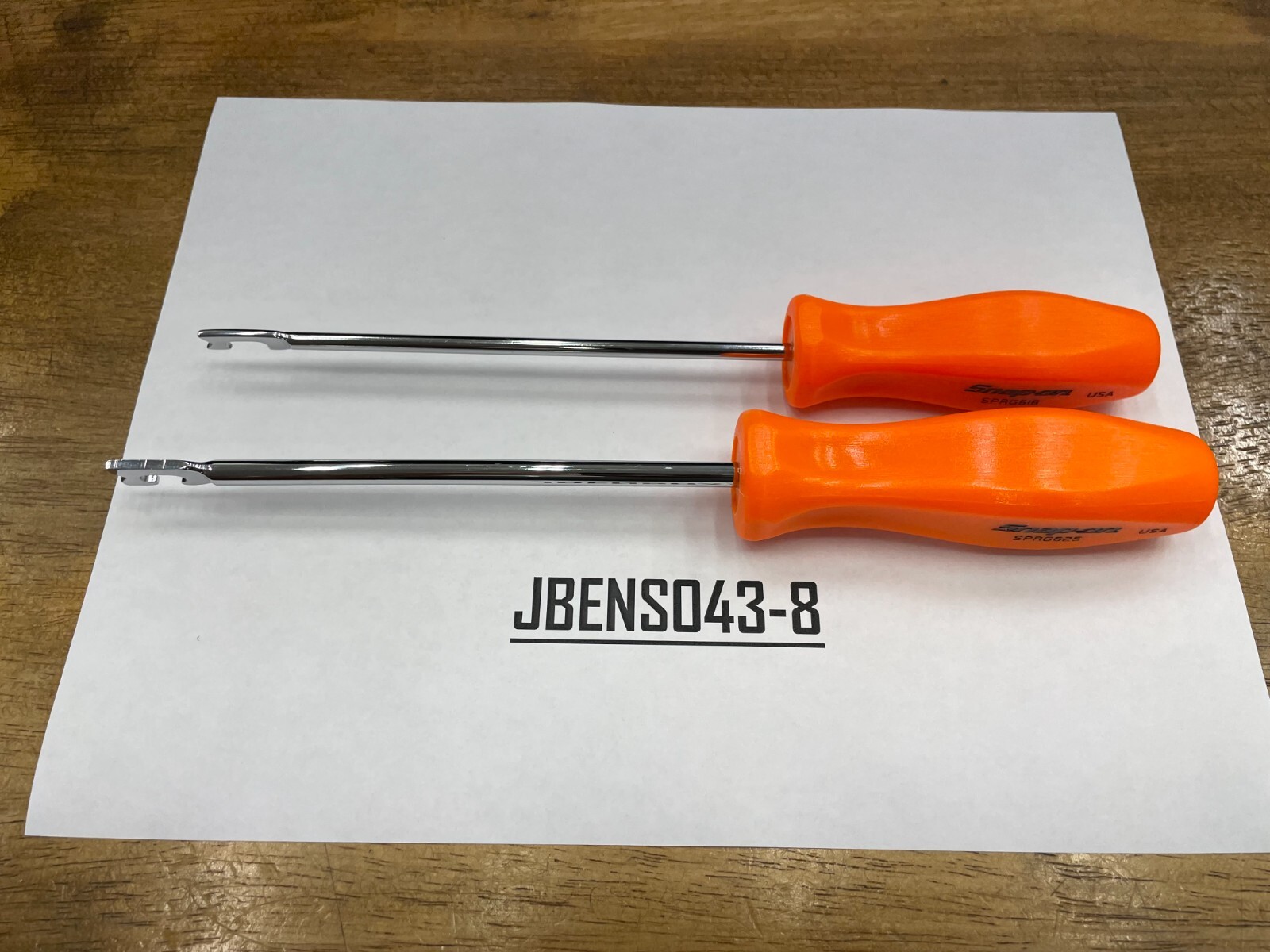 Snap-on Tools USA NEW 2 Piece ORANGE Hard Handle Push-Pull Spring Tool Lot Set