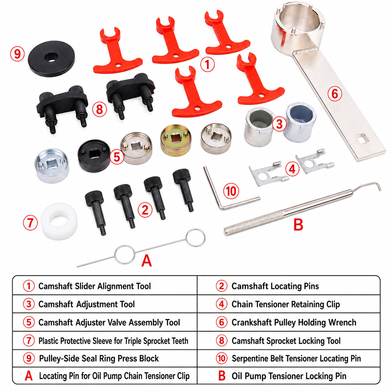 Engine Timing Tool Kit for VW Audi EA888 1.8L 2.0L TSI TFSI T10355 2006-2018