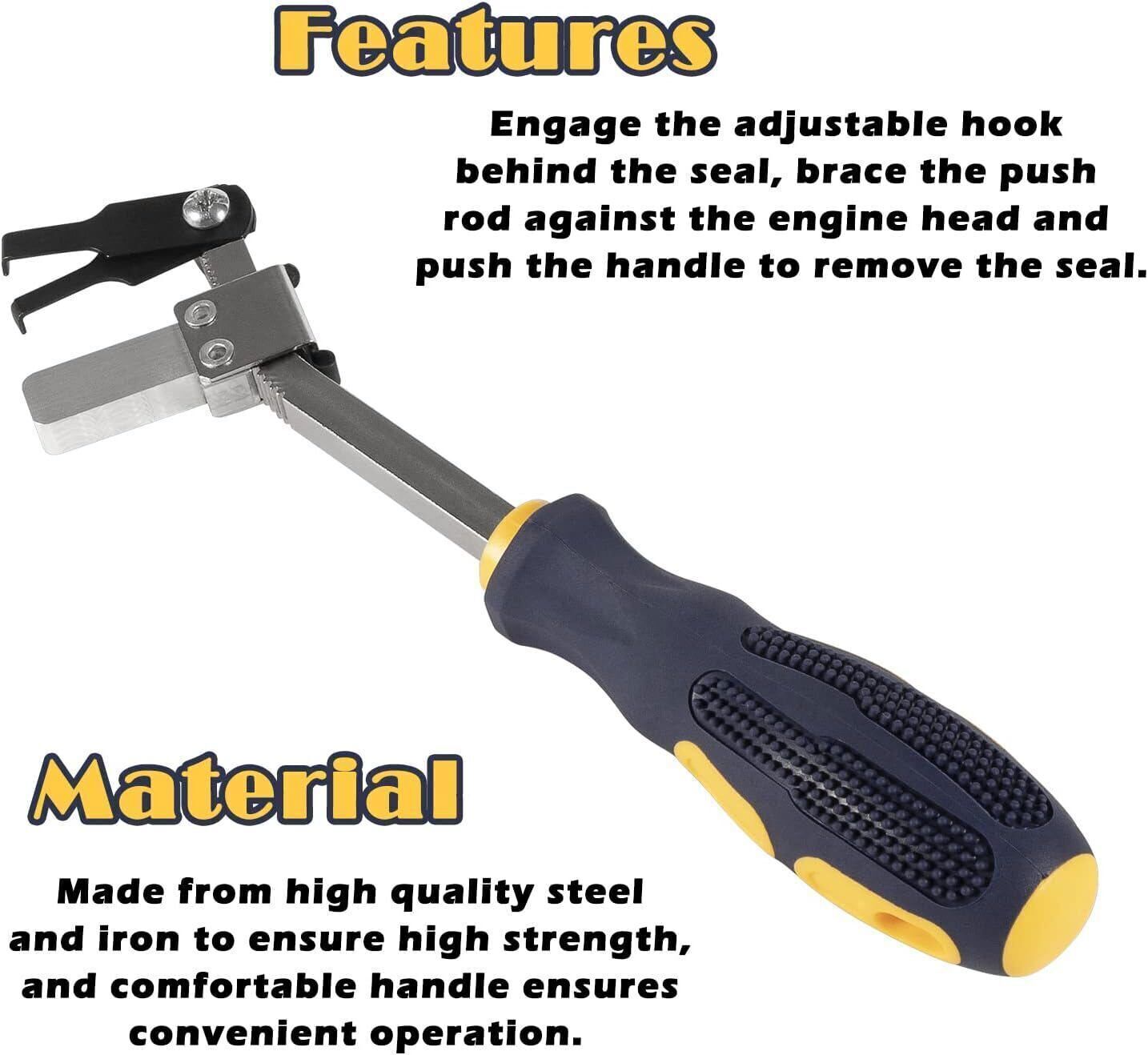 Shaft Type Seal Puller W/ Spare Hook Crankshaft Camshaft Remover Auto Tool 58430