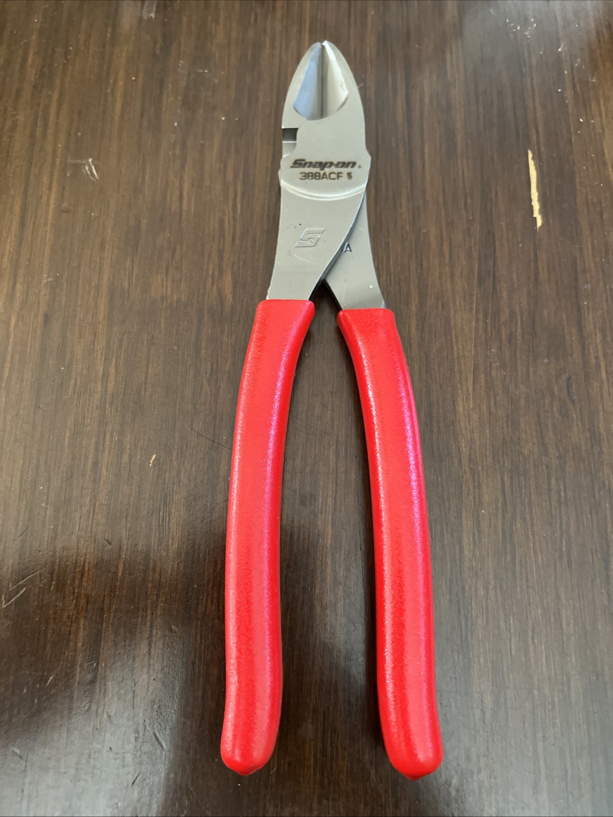 New Snap On Tools Red Soft Grip 8″ Pliers Diagonal Wire Cutter 388ACF🔥