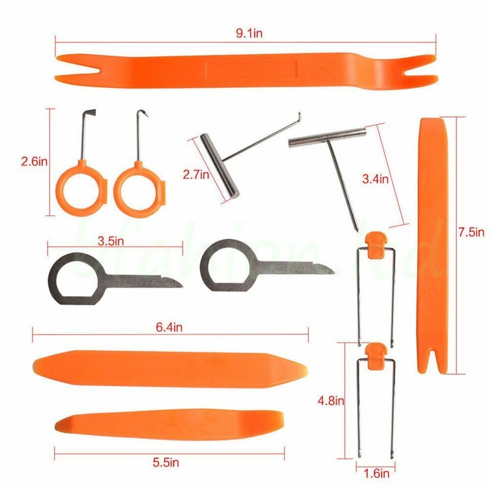 Universal Removal Pry Open Tools Kit Car Dash Door Trim Panel Clip Radio/Lights