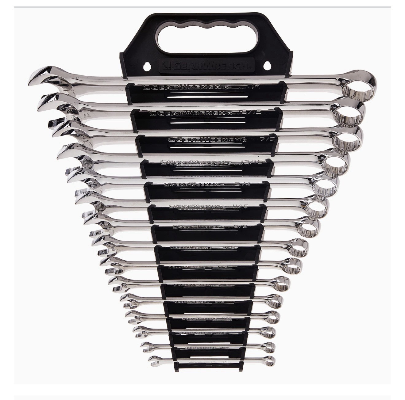 GEARWRENCH 15 Pc. 12 Pt. Combination Wrench Set, Long Pattern, Metric – 81901