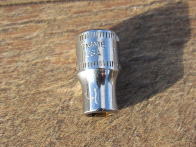SNAP ON 6MM TMM6 1/4″ DRIVE METRIC 6 PT SHALLOW CHROME SOCKET 6 MM TMM ID MARK