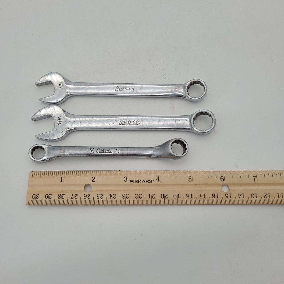 Snap On Tools Lot, OEX 180 OEXM 13 XS 1214 Short Drive Combination Wrenches USA