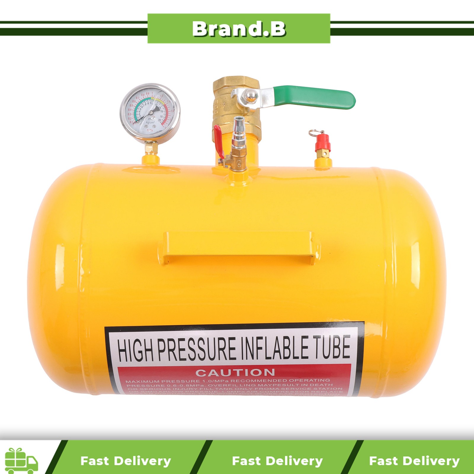 Yellow 145PSI 5 Gallon Air Tire Bead Seater Blaster Tool Seating Inflator Truck