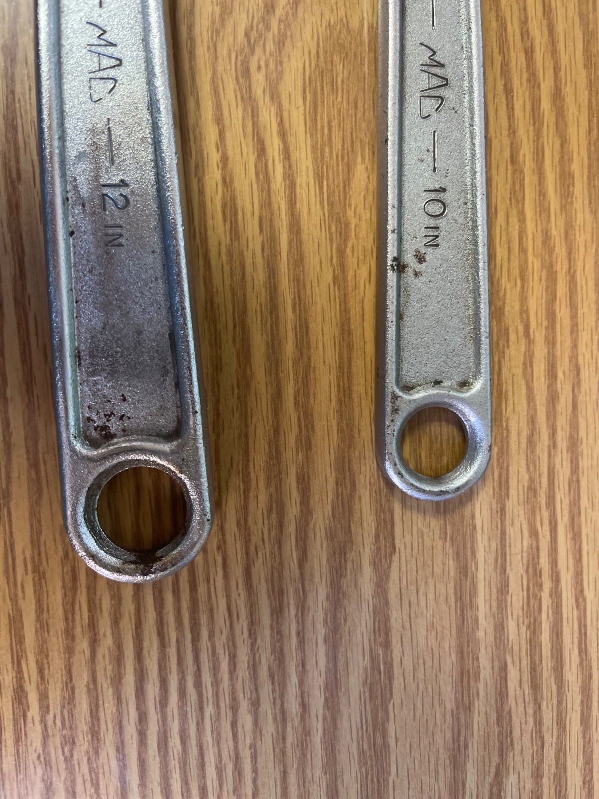 MAC TOOLS – TWO ADJUSTABLE WRENCHS 10″ AND 12″ – LOC#172