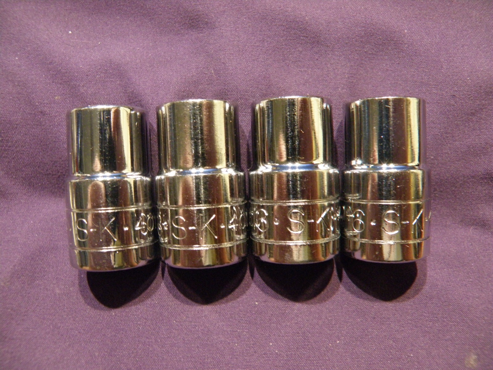 S-K 1/2″ Drive, 6 Point, 9/16 Shallow Socket. 40118 Exc. Condition. $8.00 ea.
