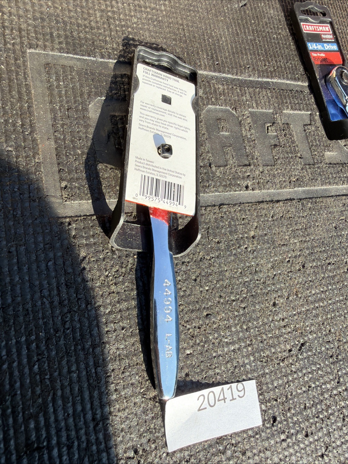 Sears Craftsman Nos 1/4” Thin Profile Full Polish Ratchet 44994 Sexy L-AB