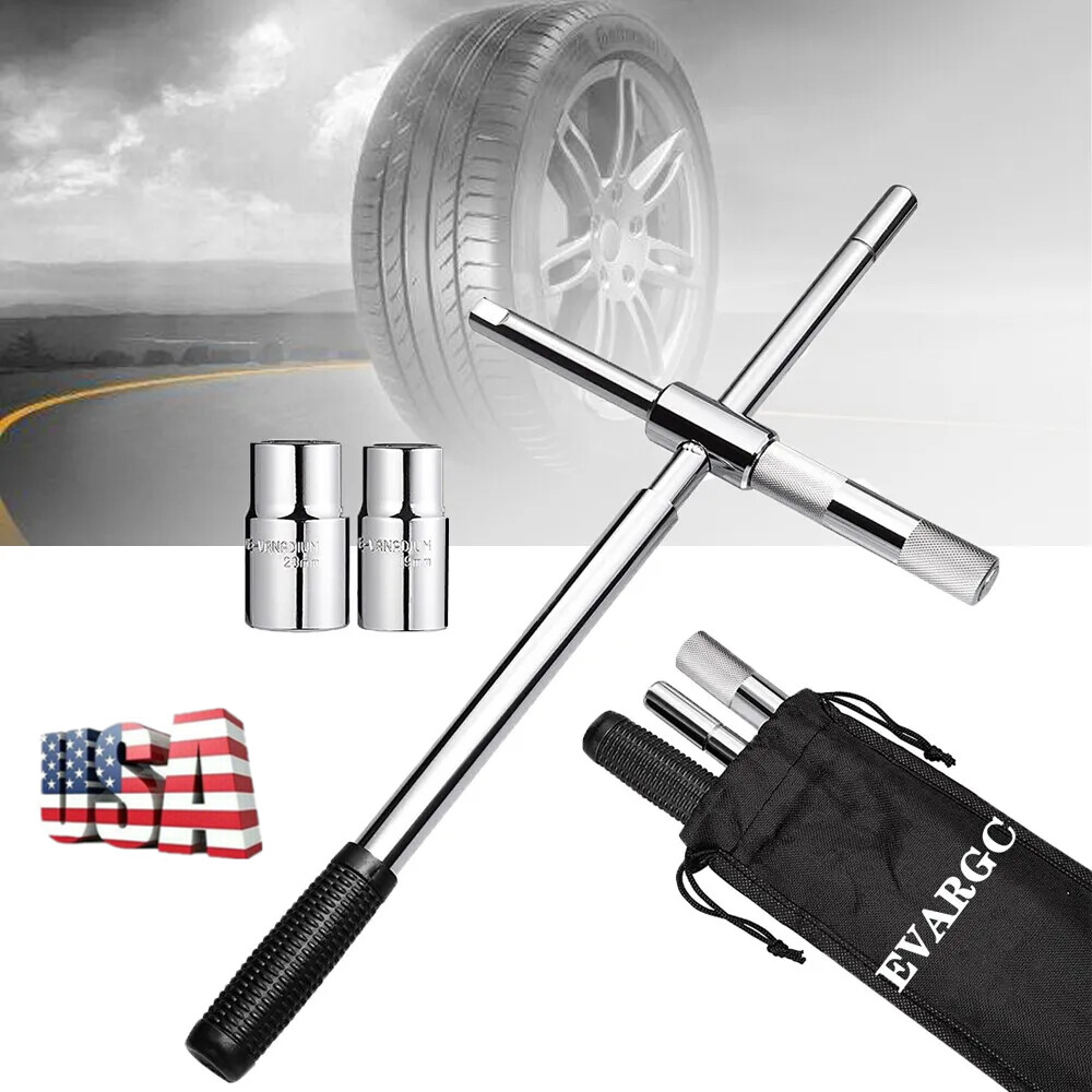 4 Way 23″ Lug Wrench Universal Tire Changing Repair Tool Cross Steel Wheel Nut