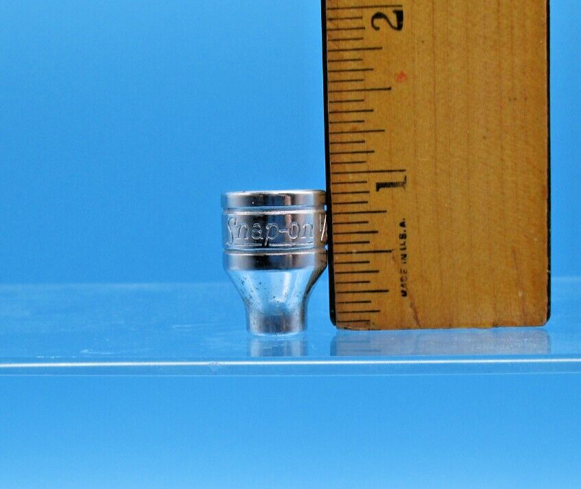 Snap On 1/4″ Socket 3/8″ Drive 6 Point Standard SAE FS081 USA Vintage