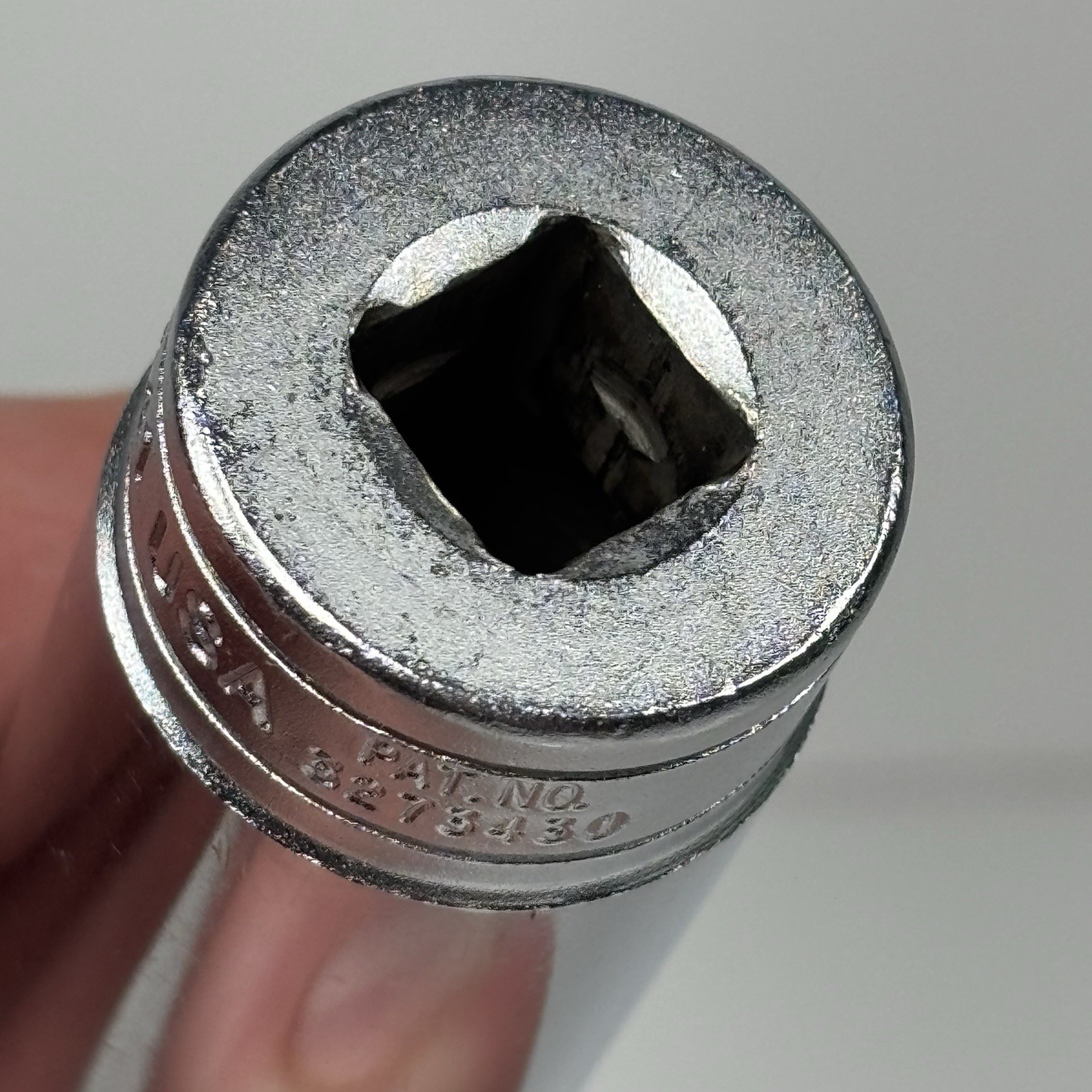Snap On Tools SFS241 3/8 Dr 6Pt SAE 3/4 Flank Dr Deep Chrome Socket USA VTG