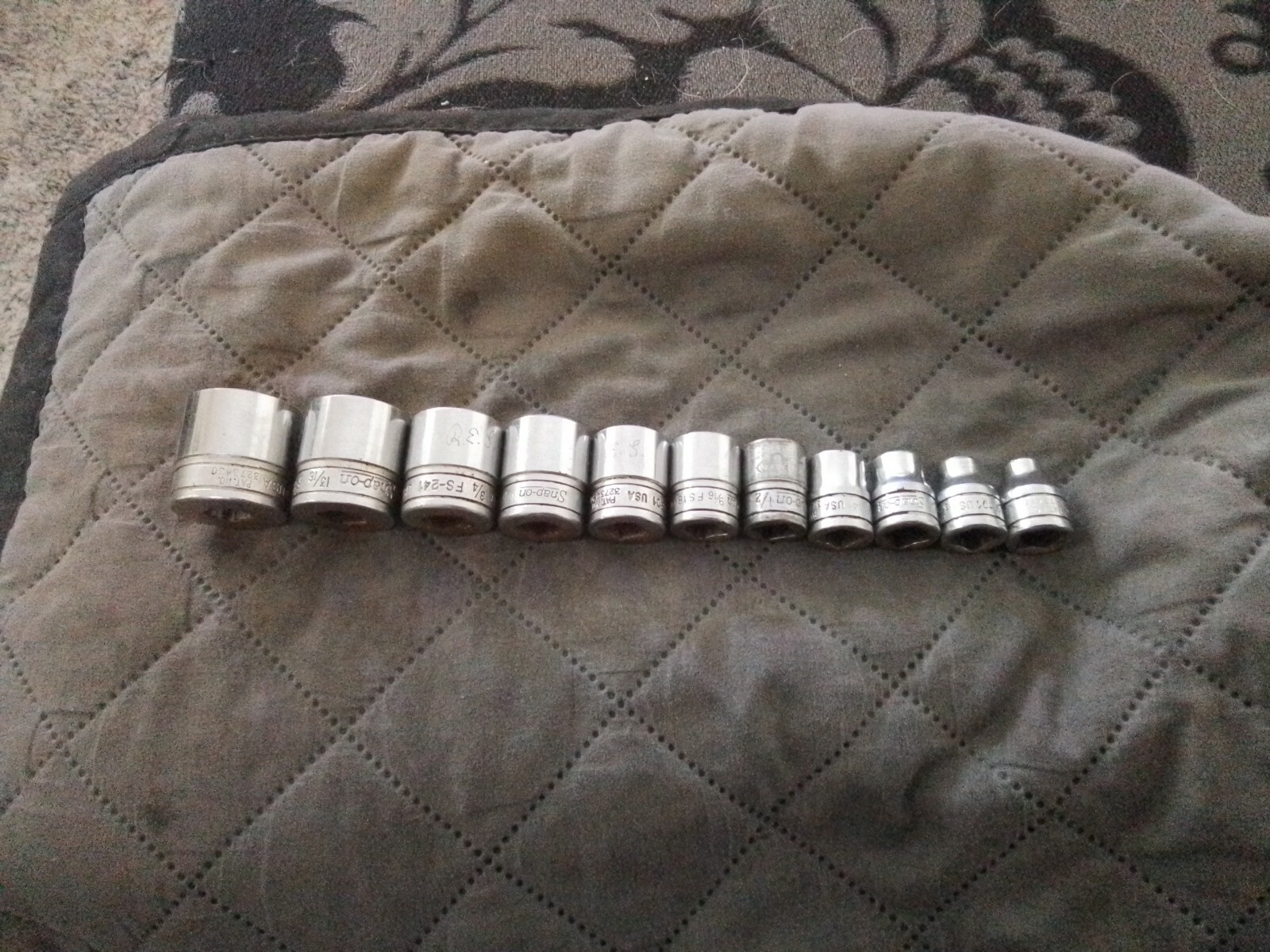 Snap On 3/8″ Drive Socket Set FS081 – FS281 Set of 11 Sockets 6 Point