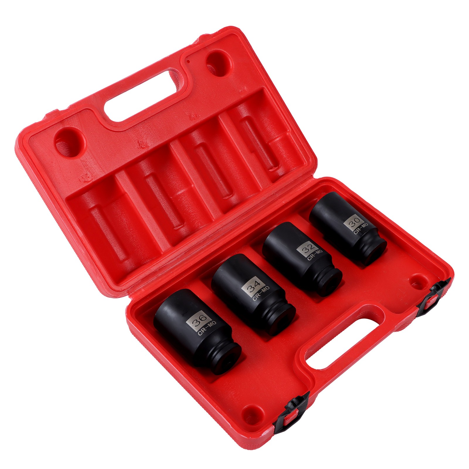 LABLT 12 point 1/2″ Drive Deep Spindle Axle Nut Socket Set 30mm 32mm 34mm 36mm