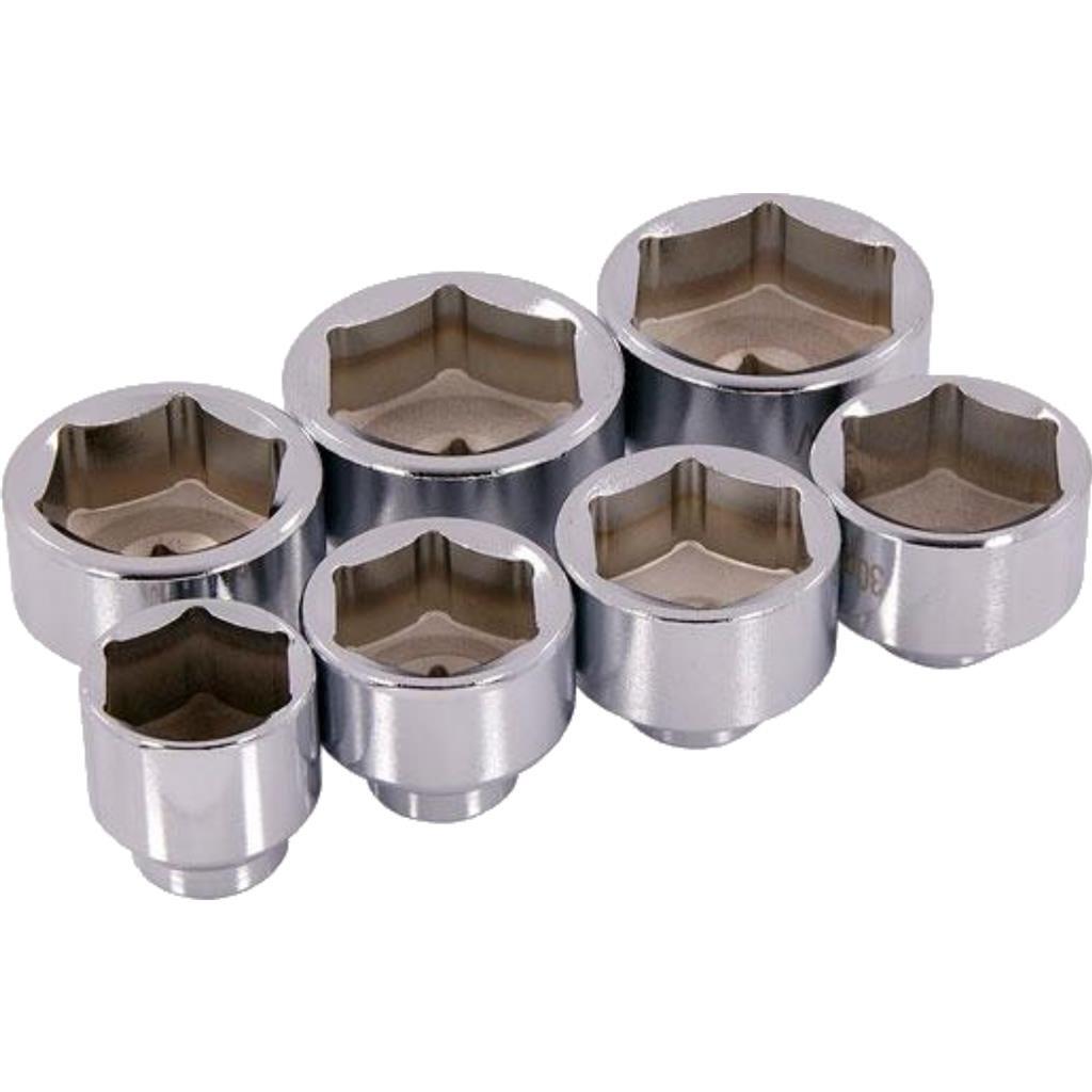 Neilsen 6pc Cap Type Oil Filter Wrench Set Automotive Removal Socket Tool Kit
