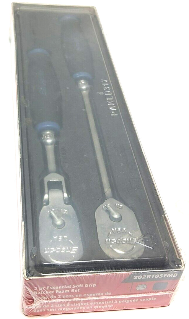 New Snap-on™ 3/8″ drive Power Blue Soft Grip Foam Ratchet Set 202RT05FMB FHL80MB