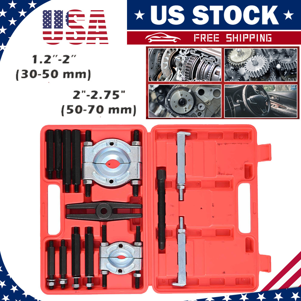 14Pcs 5 Ton Bearing Puller Separator Tool Kit Gear Wheel Hub w/ Case