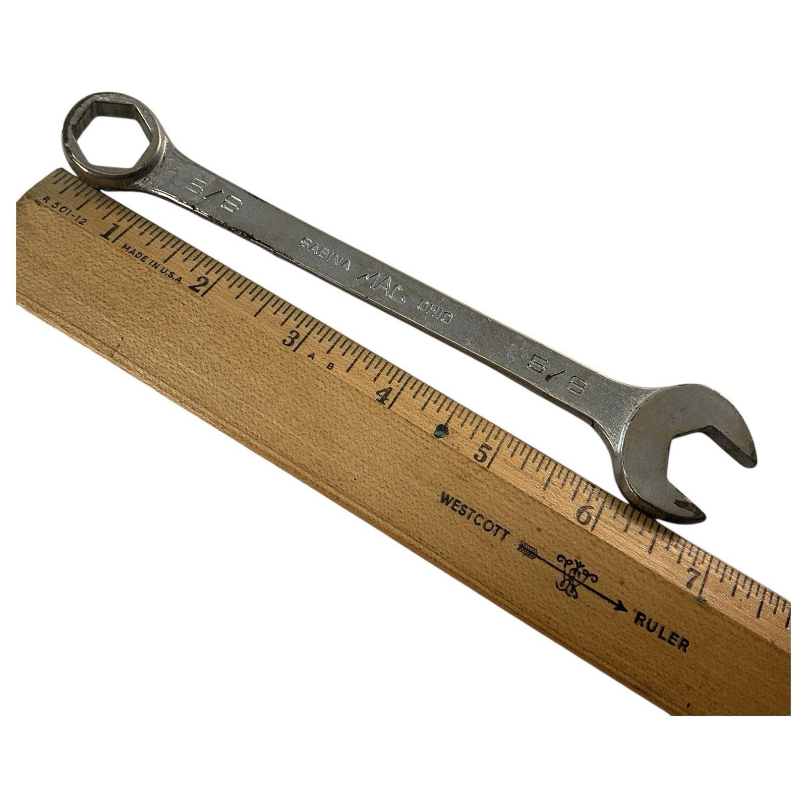 Mac Tools Combination Wrench CH20 5/8″ SAE 6pt Sabina USA Chrome Mechanic Tool