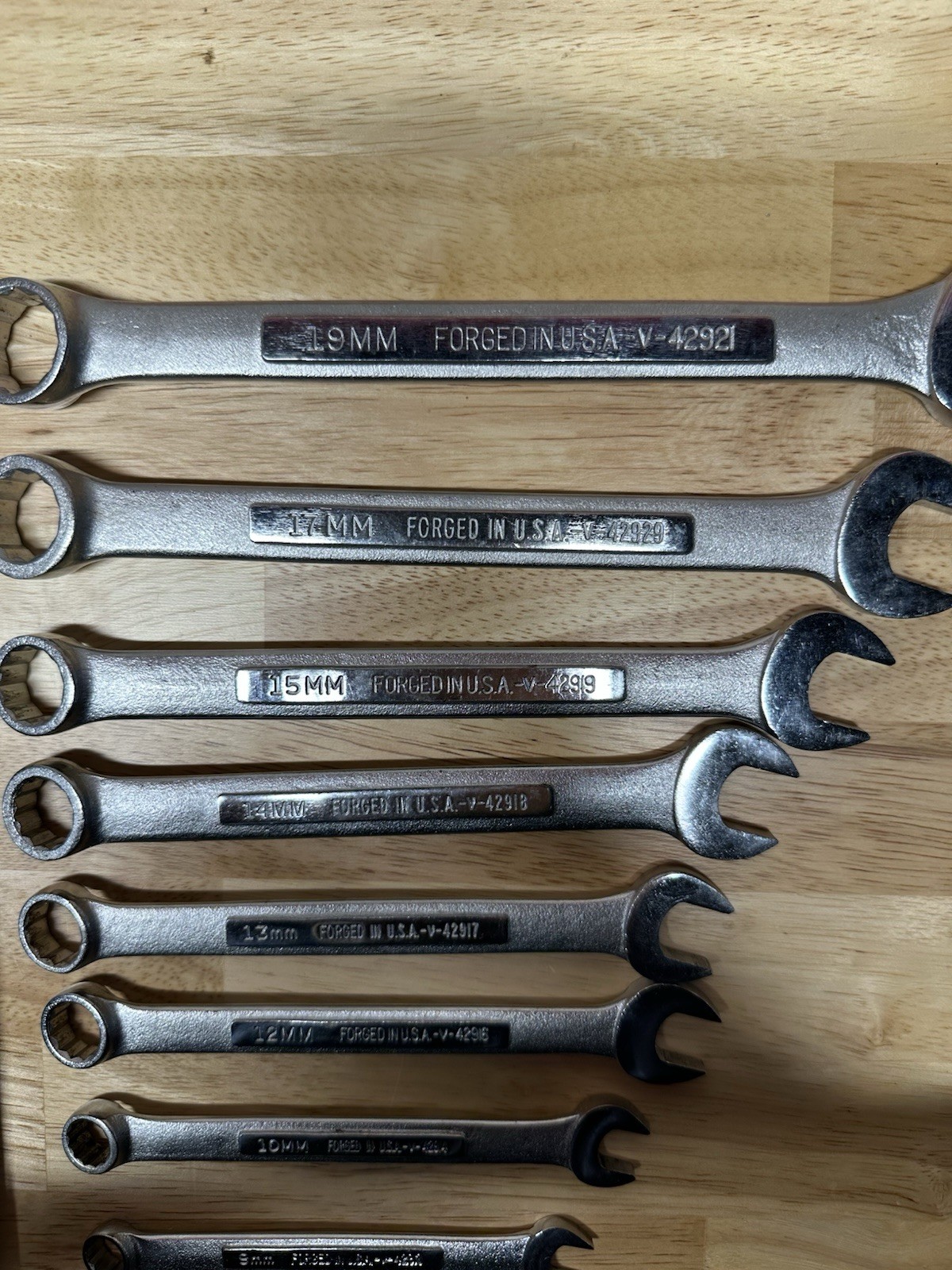 Craftsman USA 8-19mm Metric Wrench Set 4291 9 Piece Missing 6mm