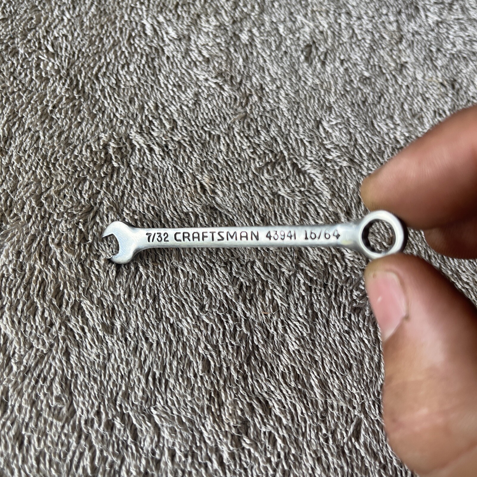 Craftsman 7/32″ x 15/64″ Ignition Midget Combination Wrench 43941 Bin #6