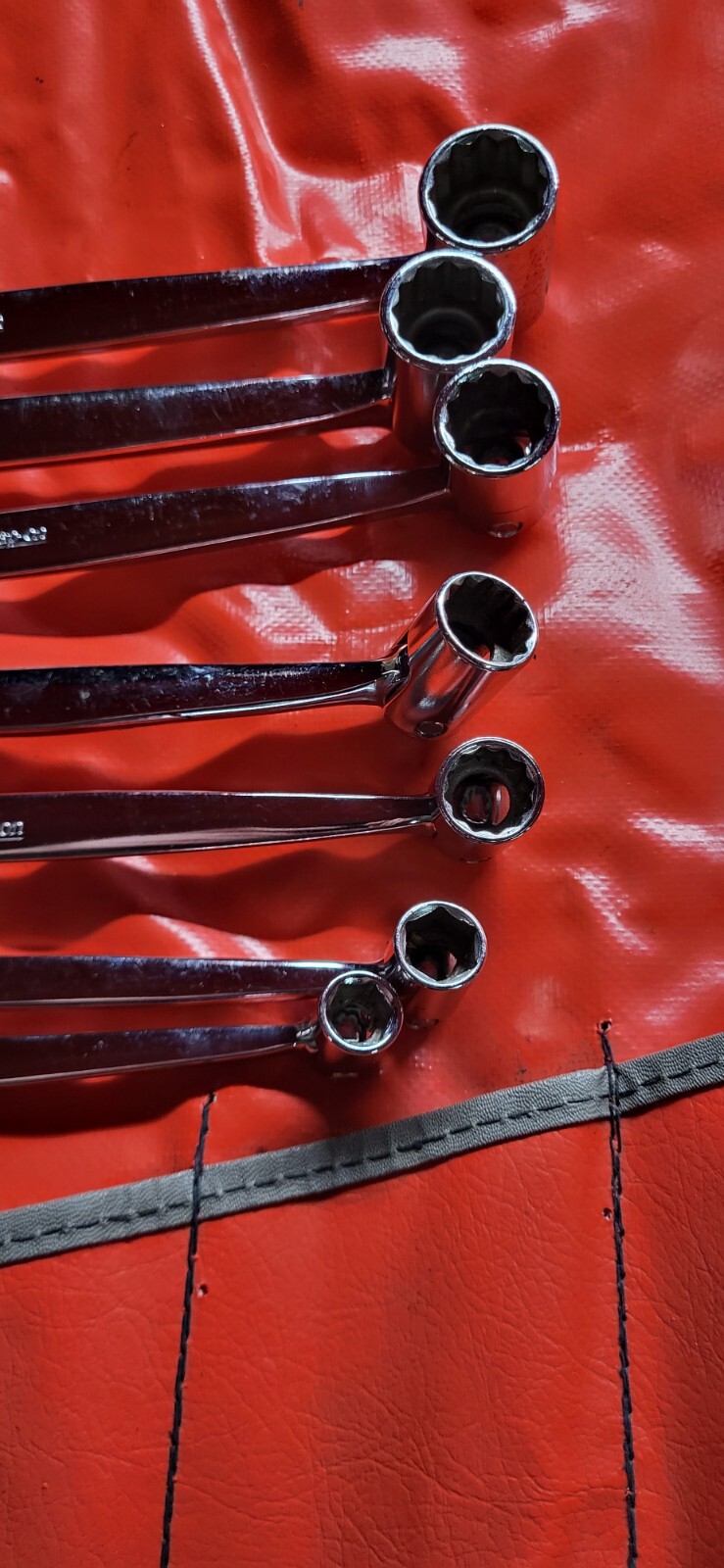 NOS Snap On Tools 7Piece SAE FlexHead Open End Combo Wrench Set 3/8-3/4 FHO607B