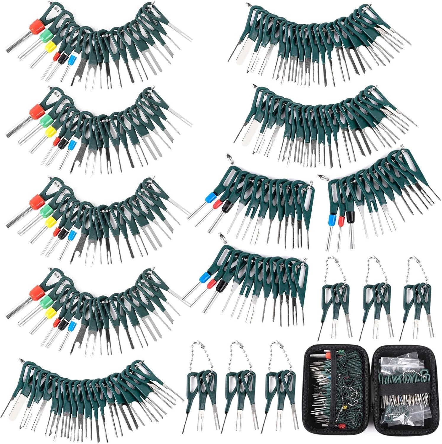 172 Pcs Terminal Removal Tool Kit – Electrical Connector Pin Extractor Set for C