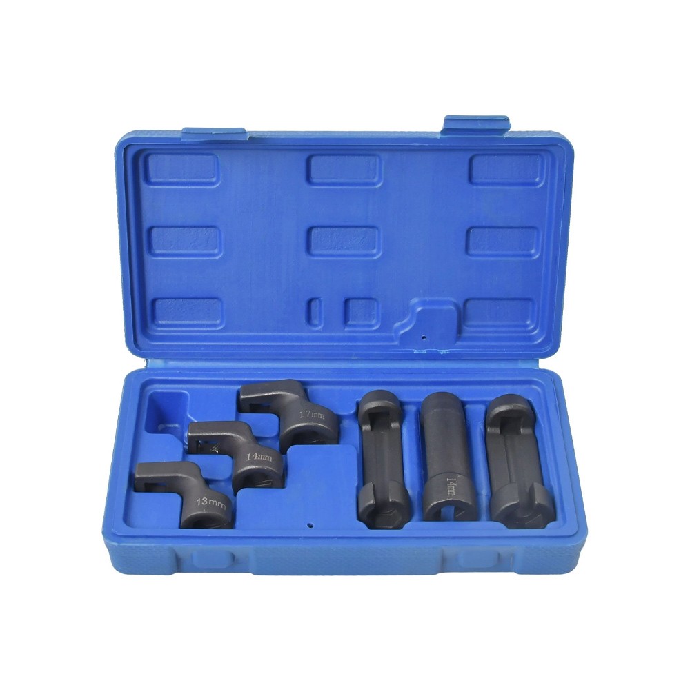 6pc Exhaust Gas Temperature EGT DPF Sensor Socket Removal Tool Set 13, 14, 17mm