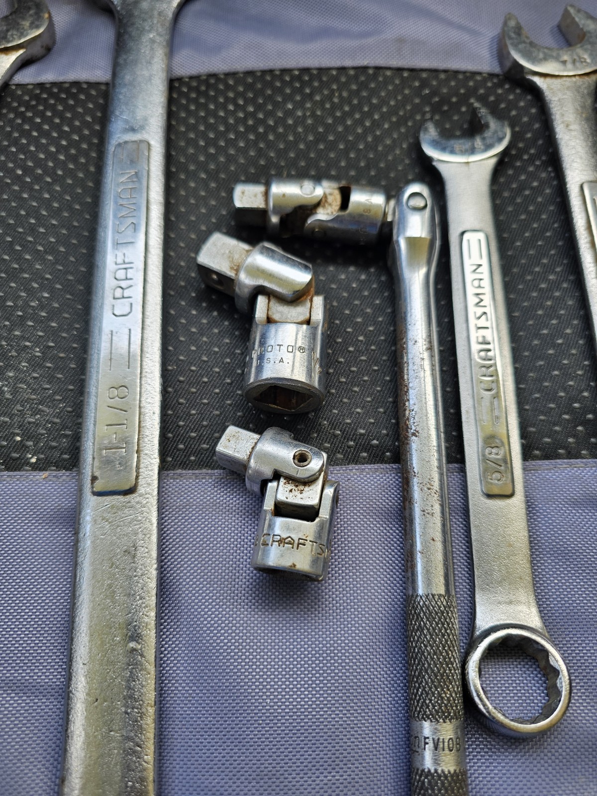 VTG Mix Tools Lot Wrenches & Ratchet,Proto,Craftsman,Snap-on Swivels Used #9