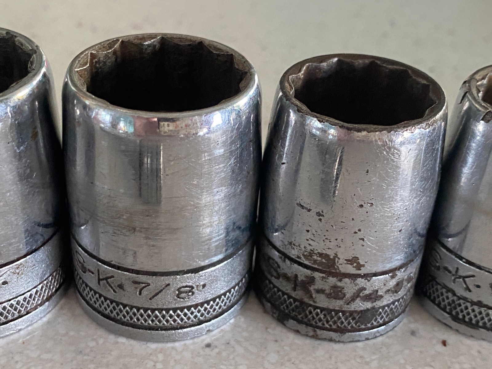 SK Tools USA 1/2″ Drive Socket Lot 12 Point 13 Pieces Used