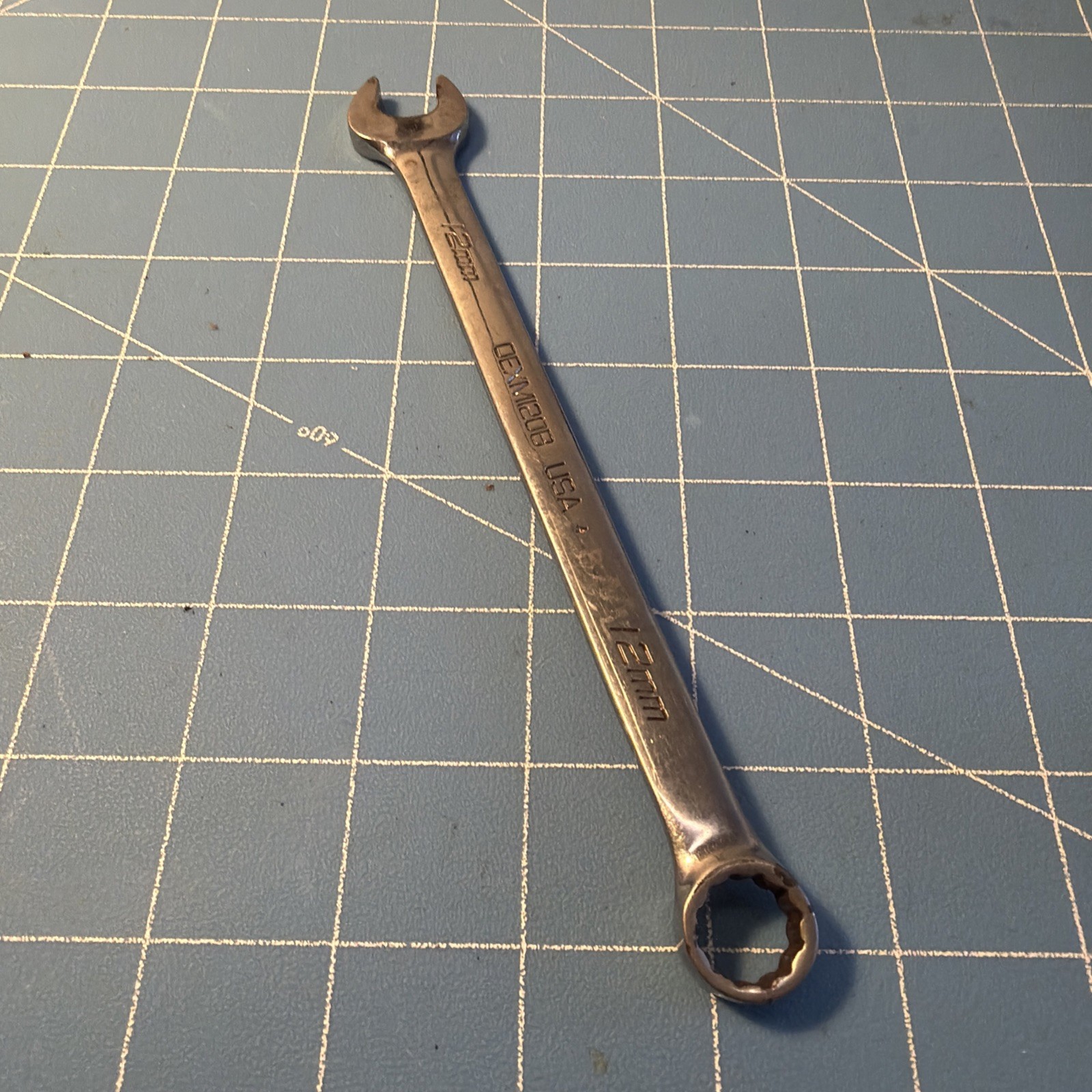 Snap On 12MM 12PT Metric Chrome Combination Wrench USA OEXM120B