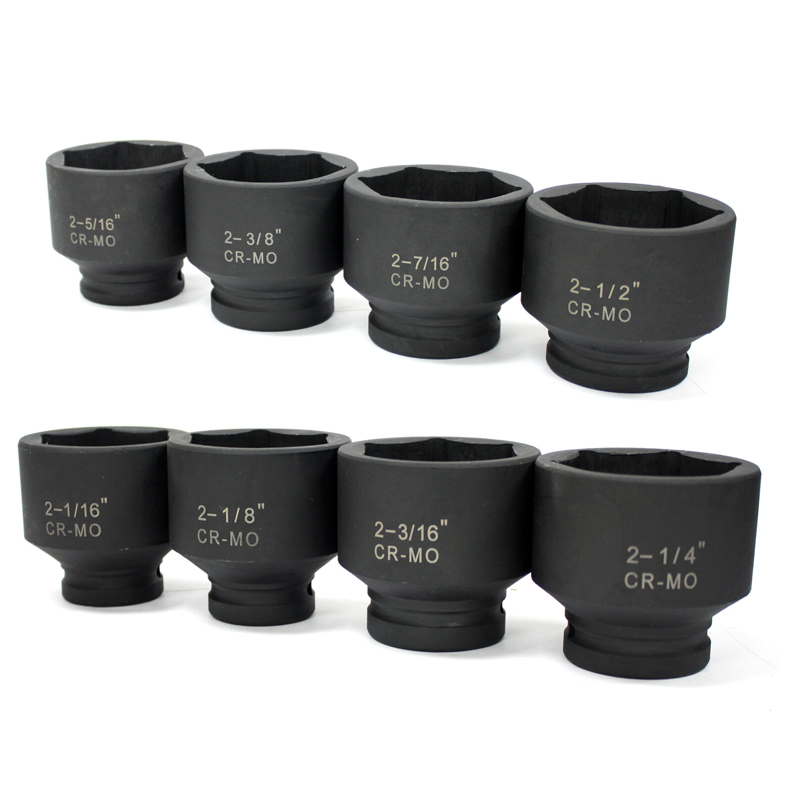 8pc 3/4″ Drive Jumbo Large Shallow Impact Socket Set 6 Point SAE 2-16″ to 2-1/2″