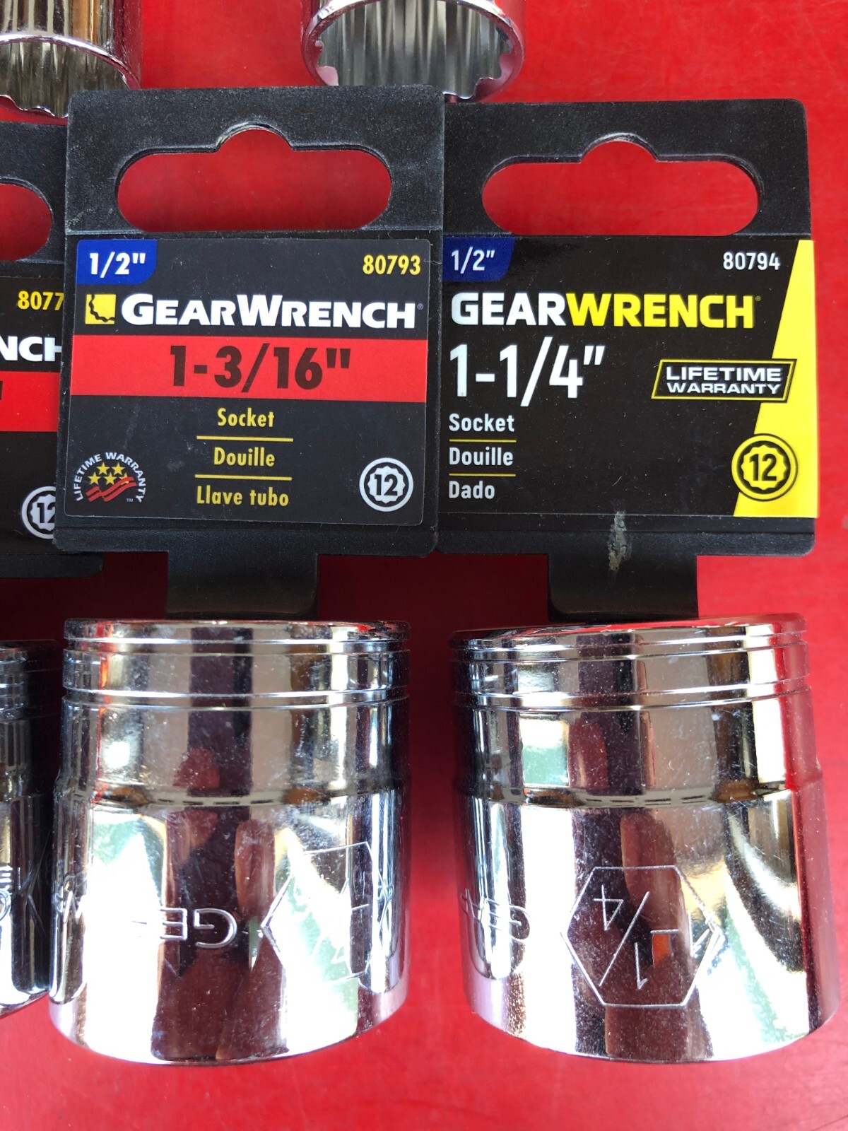 GEARWRENCH (9 PIECES) 1/2″ DRIVE STANDARD SAE 12 PT POINT SHALLOW SOCKET SET