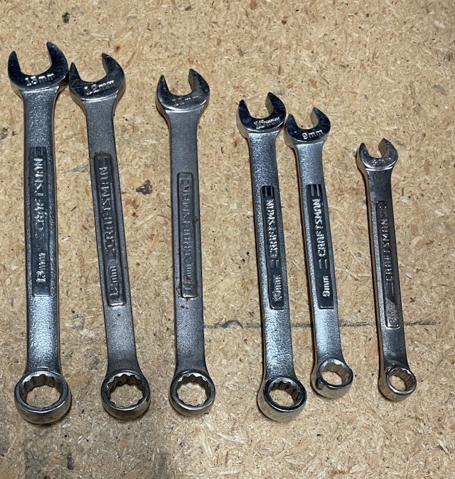 Craftsman USA 20 pc SAE Metric Combination Wrench Sets. Mostly VV 18-8mm 1”-5/16