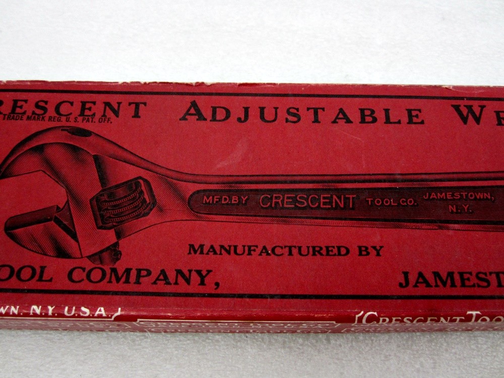 Vintage Crescent Tool Co 10″ Adjustable Wrench Box A110 Jamestown NY USA