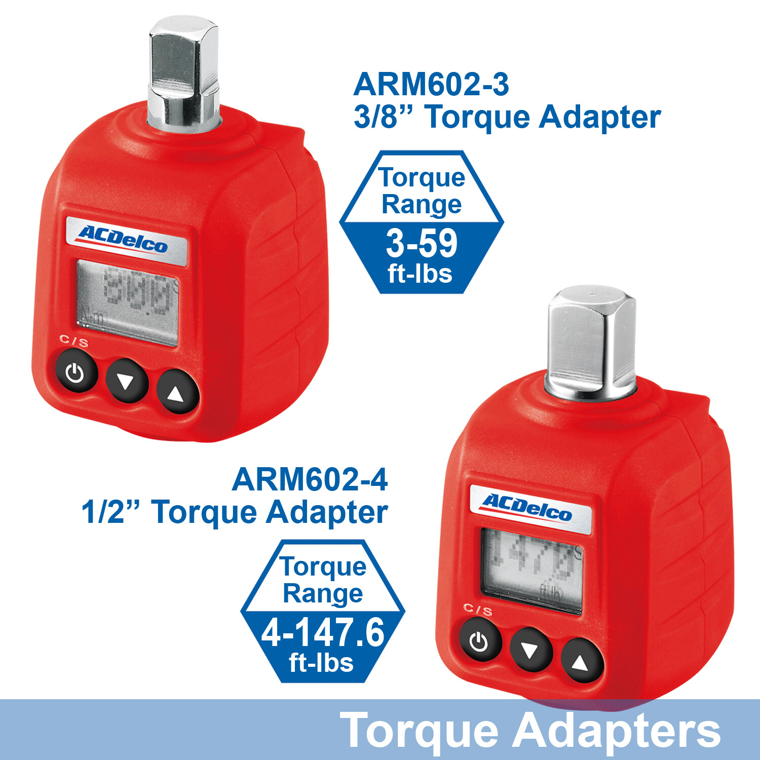 ACDelco ARM602-4 1/2” (14.8 to 147.6 ft-lbs.) Heavy Duty Digital Torque Adapter